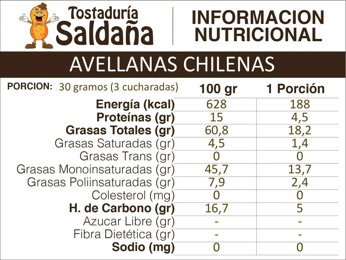Avellanas Tostadas Chilenas