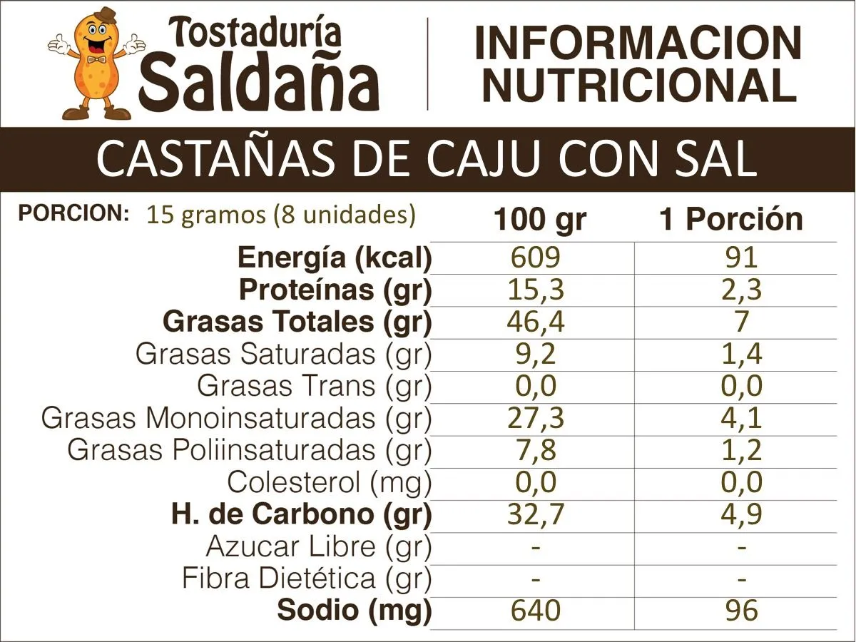 Castañas de Cajú con Sal