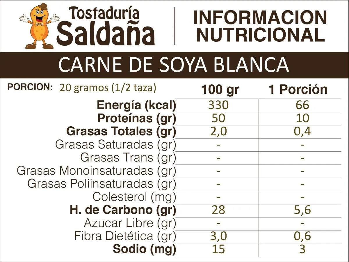 Carne de Soya Grande Blanca
