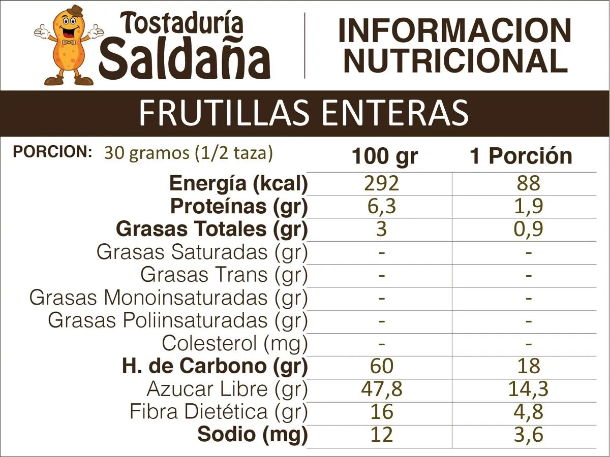 Frutillas Secas Enteras