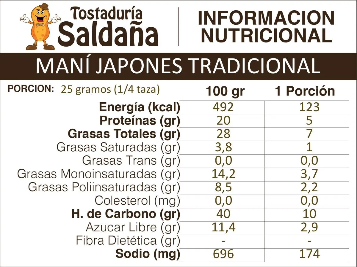 Maní Japonés Natural (Amarillo)