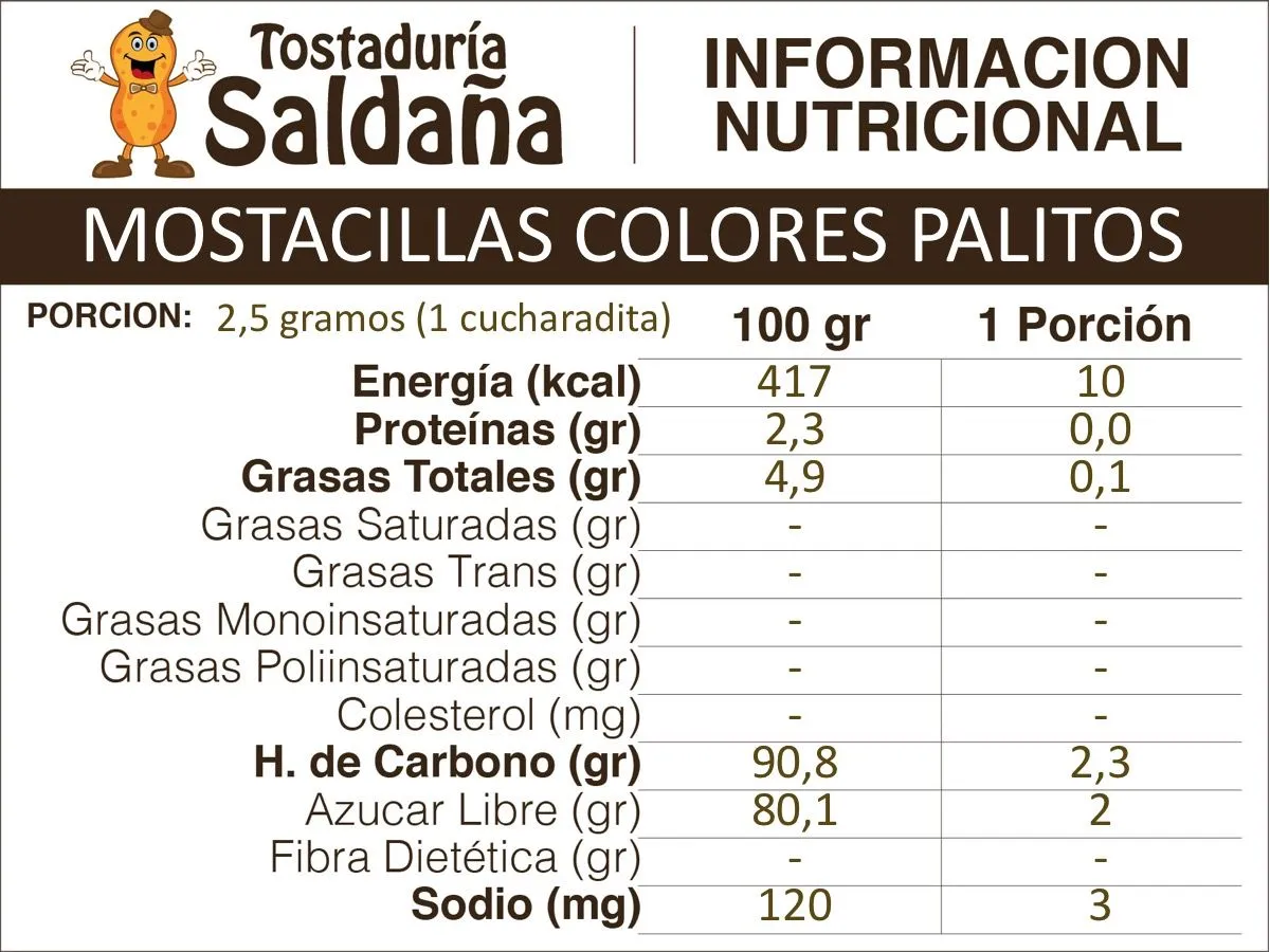 Mostacillas de Colores Palitos